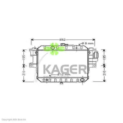31-0288 KAGER Радиатор охлаждения двигателя (фото 1)