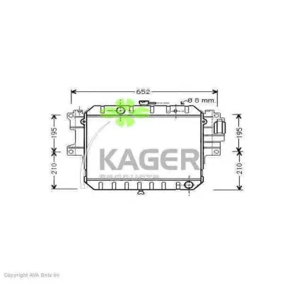 31-0292 KAGER Радиатор охлаждения двигателя (фото 1)