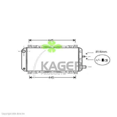31-0315 KAGER Радиатор охлаждения двигателя (фото 1)