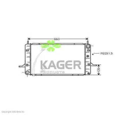 31-0328 KAGER Радиатор охлаждения двигателя (фото 1)