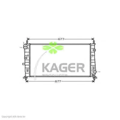 31-0334 KAGER Радиатор охлаждения двигателя (фото 1)