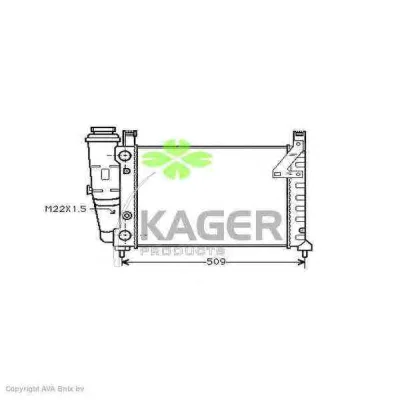 31-0379 KAGER Радиатор охлаждения двигателя (фото 1)