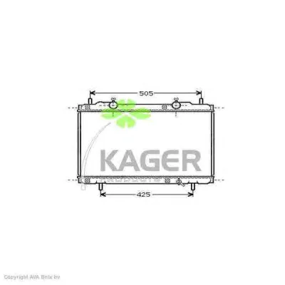 31-0414 KAGER Радиатор охлаждения двигателя (фото 1)