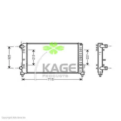 31-0443 KAGER Радиатор охлаждения двигателя (фото 1)