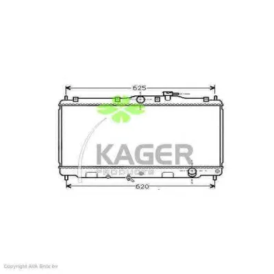 31-0466 KAGER Радиатор охлаждения двигателя (фото 1)
