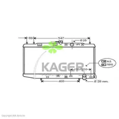 31-0479 KAGER Радиатор охлаждения двигателя (фото 1)