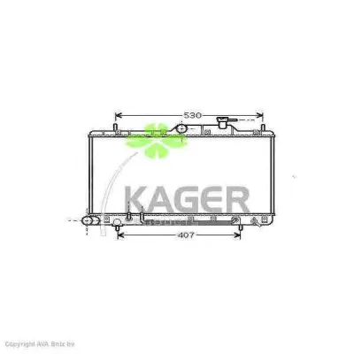 31-0522 KAGER Радиатор охлаждения двигателя (фото 1)
