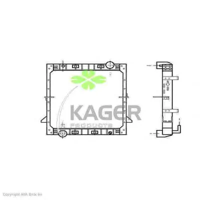 31-0543 KAGER Радиатор охлаждения двигателя (фото 1)