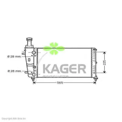 31-0568 KAGER Радиатор охлаждения двигателя (фото 1)