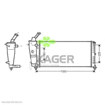 31-0573 KAGER Радиатор охлаждения двигателя (фото 1)