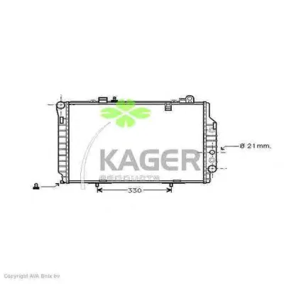 31-0621 KAGER Радиатор охлаждения двигателя (фото 1)