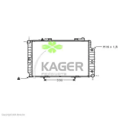 31-0623 KAGER Радиатор охлаждения двигателя (фото 1)