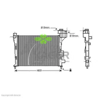 31-0631 KAGER Радиатор охлаждения двигателя (фото 1)