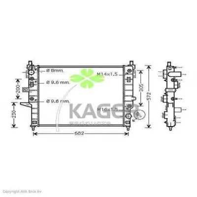 31-0635 KAGER Радиатор охлаждения двигателя (фото 1)