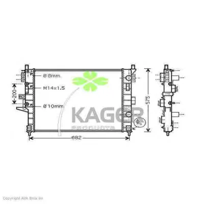 31-0642 KAGER Радиатор охлаждения двигателя (фото 1)