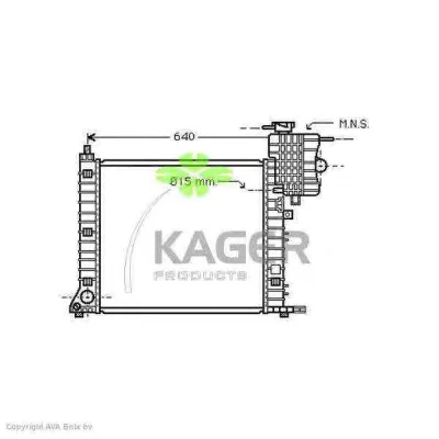 31-0643 KAGER Радиатор охлаждения двигателя (фото 1)
