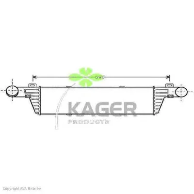 31-0647 KAGER Интеркулер (радиатор интеркулера) (фото 1)