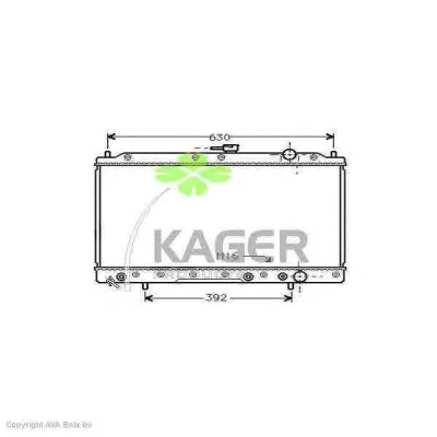 31-0658 KAGER Радиатор охлаждения двигателя (фото 1)