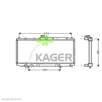 31-0689 KAGER Радиатор охлаждения двигателя (фото 1)