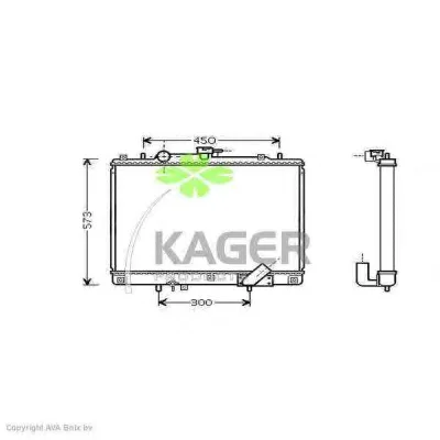 31-0693 KAGER Радиатор охлаждения двигателя (фото 1)