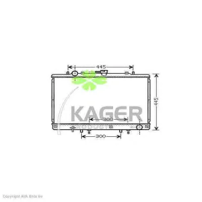 31-0695 KAGER Радиатор охлаждения двигателя (фото 1)