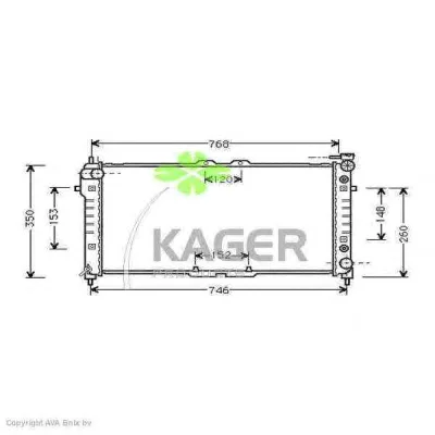 31-0703 KAGER Радиатор охлаждения двигателя (фото 1)