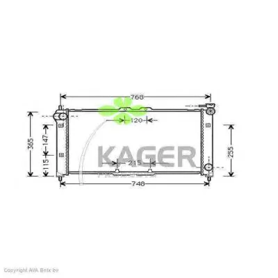 31-0714 KAGER Радиатор охлаждения двигателя (фото 1)