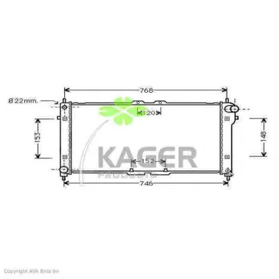 31-0715 KAGER Радиатор охлаждения двигателя (фото 1)