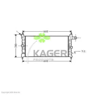 31-0738 KAGER Радиатор охлаждения двигателя (фото 1)