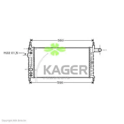 31-0761 KAGER Радиатор охлаждения двигателя (фото 1)