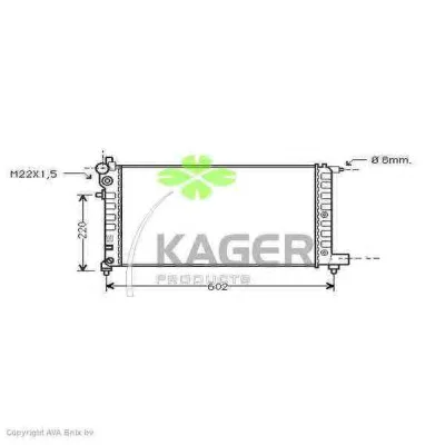 31-0832 KAGER Радиатор охлаждения двигателя (фото 1)