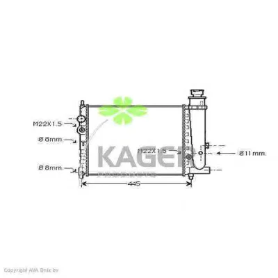 31-0838 KAGER Радиатор охлаждения двигателя (фото 1)