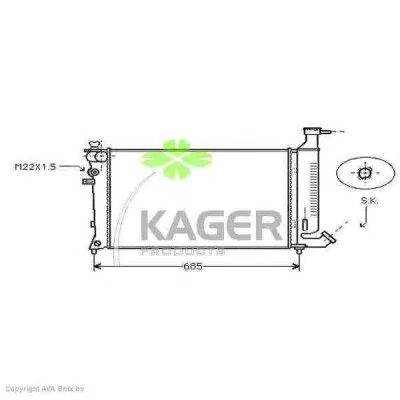 31-0863 KAGER Радиатор охлаждения двигателя (фото 1)