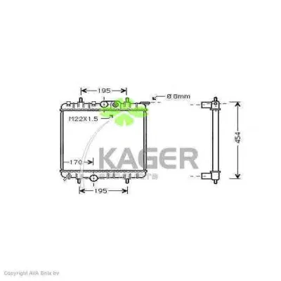 31-0871 KAGER Радиатор охлаждения двигателя (фото 1)