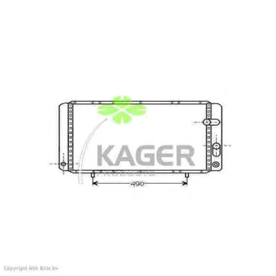 31-0925 KAGER Радиатор охлаждения двигателя (фото 1)