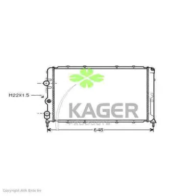 31-0949 KAGER Радиатор охлаждения двигателя (фото 1)