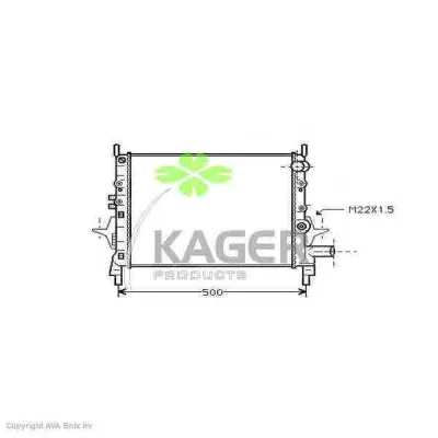 31-0950 KAGER Радиатор охлаждения двигателя (фото 1)