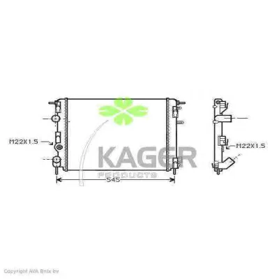 31-0979 KAGER Радиатор охлаждения двигателя (фото 1)