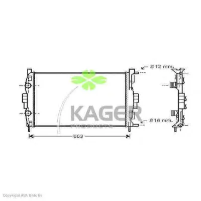31-0981 KAGER Радиатор охлаждения двигателя (фото 1)