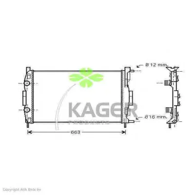 31-0982 KAGER Радиатор охлаждения двигателя (фото 1)