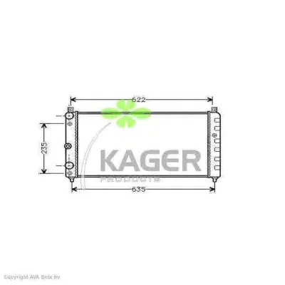31-0993 KAGER Радиатор охлаждения двигателя (фото 1)