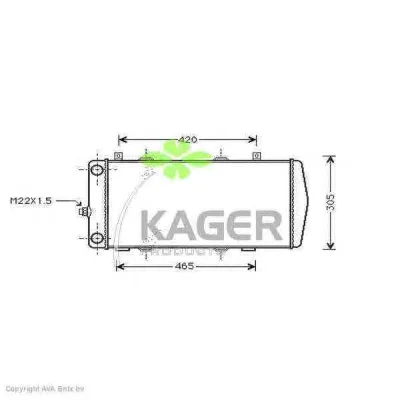 31-0994 KAGER Радиатор охлаждения двигателя (фото 1)