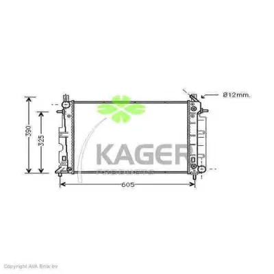 31-1004 KAGER Радиатор охлаждения двигателя (фото 1)