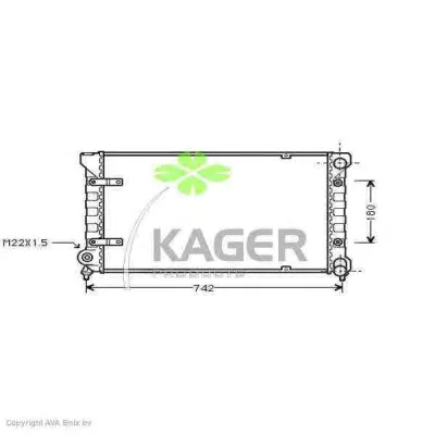31-1011 KAGER Радиатор охлаждения двигателя (фото 1)