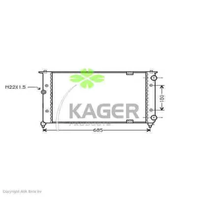 31-1013 KAGER Радиатор охлаждения двигателя (фото 1)