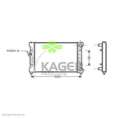 31-1016 KAGER Радиатор охлаждения двигателя (фото 1)
