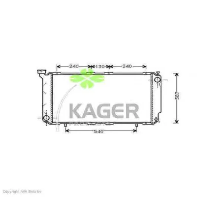 31-1021 KAGER Радиатор охлаждения двигателя (фото 1)