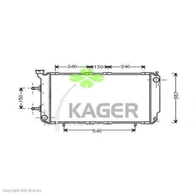 31-1024 KAGER Радиатор охлаждения двигателя (фото 1)