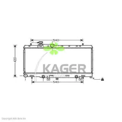 31-1038 KAGER Радиатор охлаждения двигателя (фото 1)