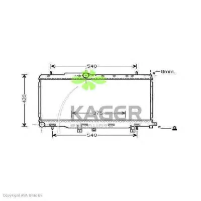 31-1041 KAGER Радиатор охлаждения двигателя (фото 1)